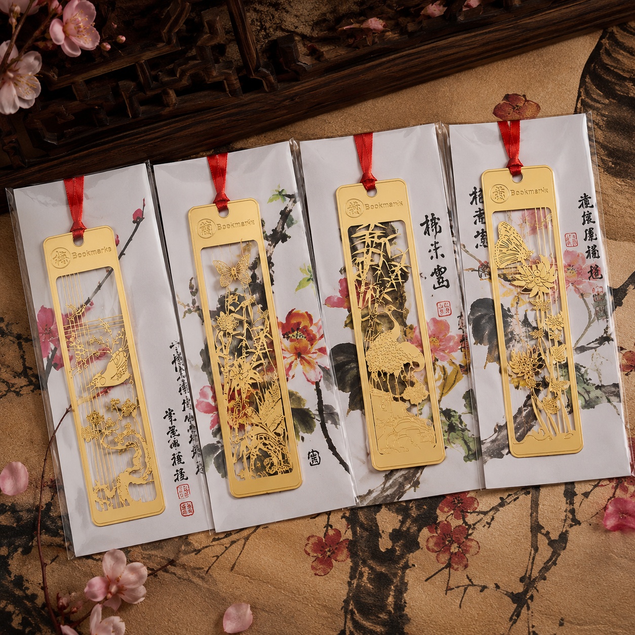 Металева закладка для книги «Chinese Elegance» у східному стилі