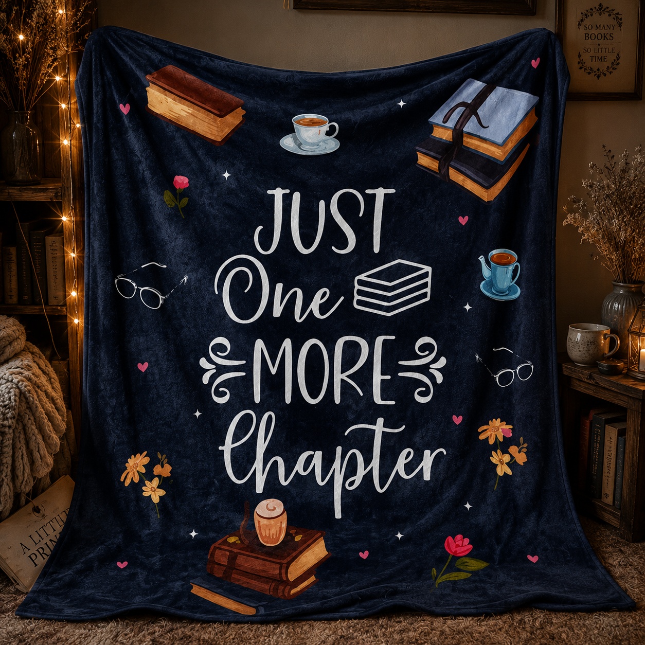 Плед для книголюбів «One More Chapter» 152,4 × 101,6 см