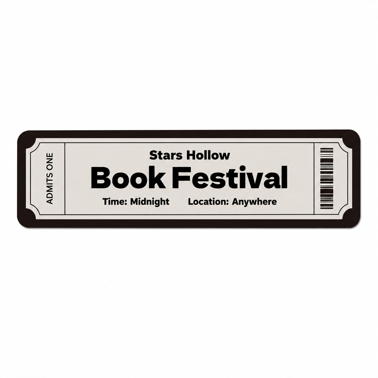Звичайна закладка білетик - "Book Festival"