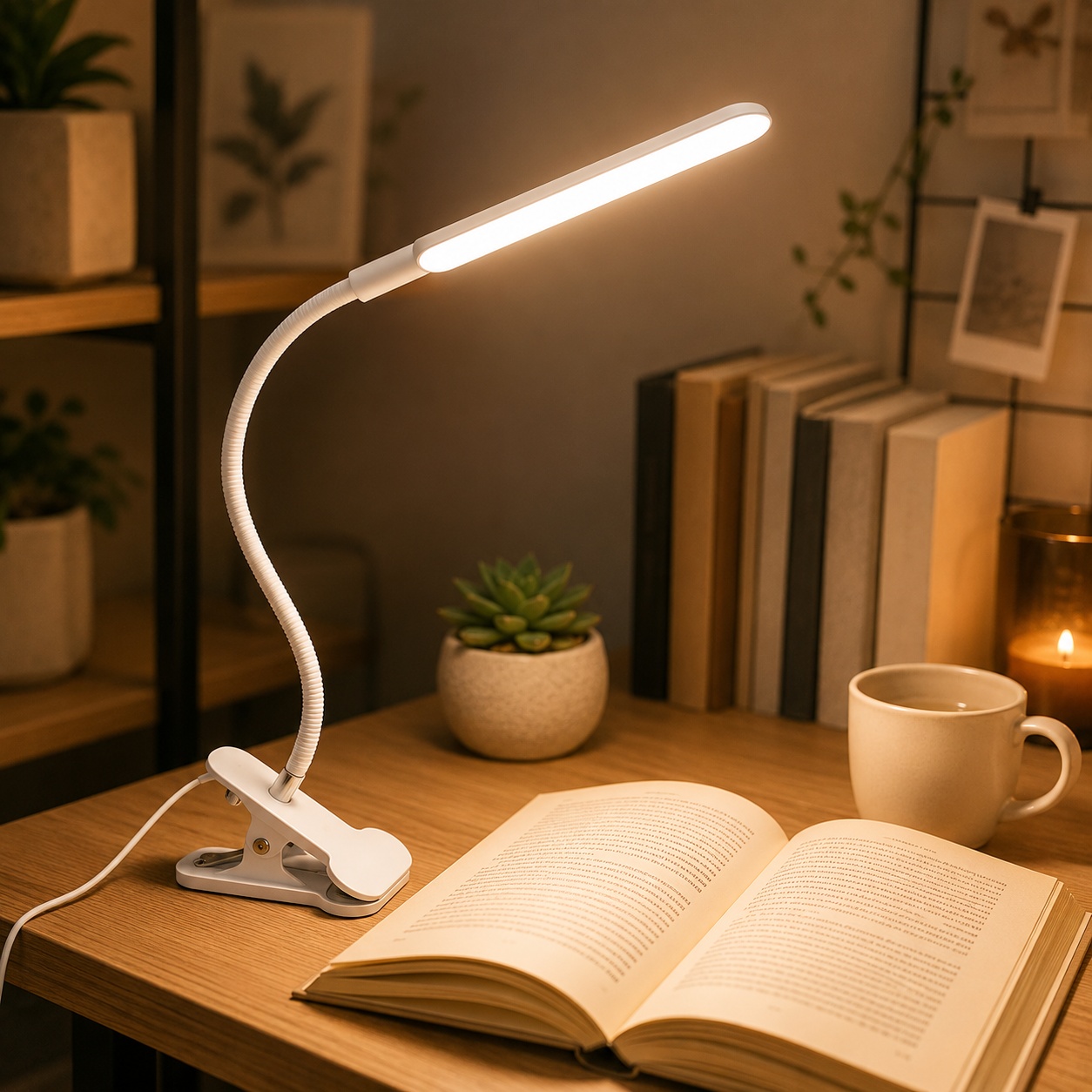 LED кліпса-лампа біла USB