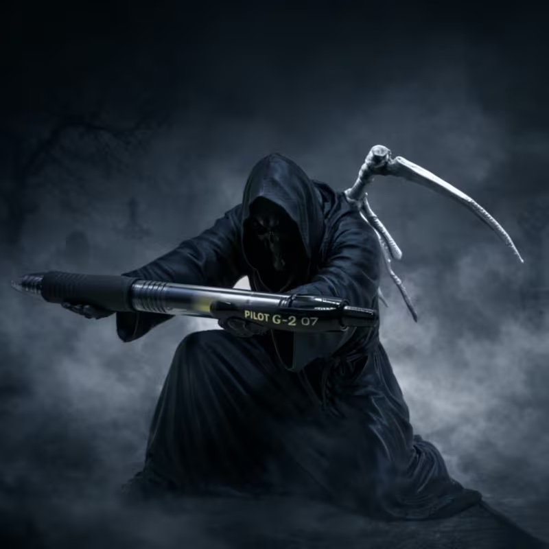 Готичний органайзер для ручок “Reaper Skull”