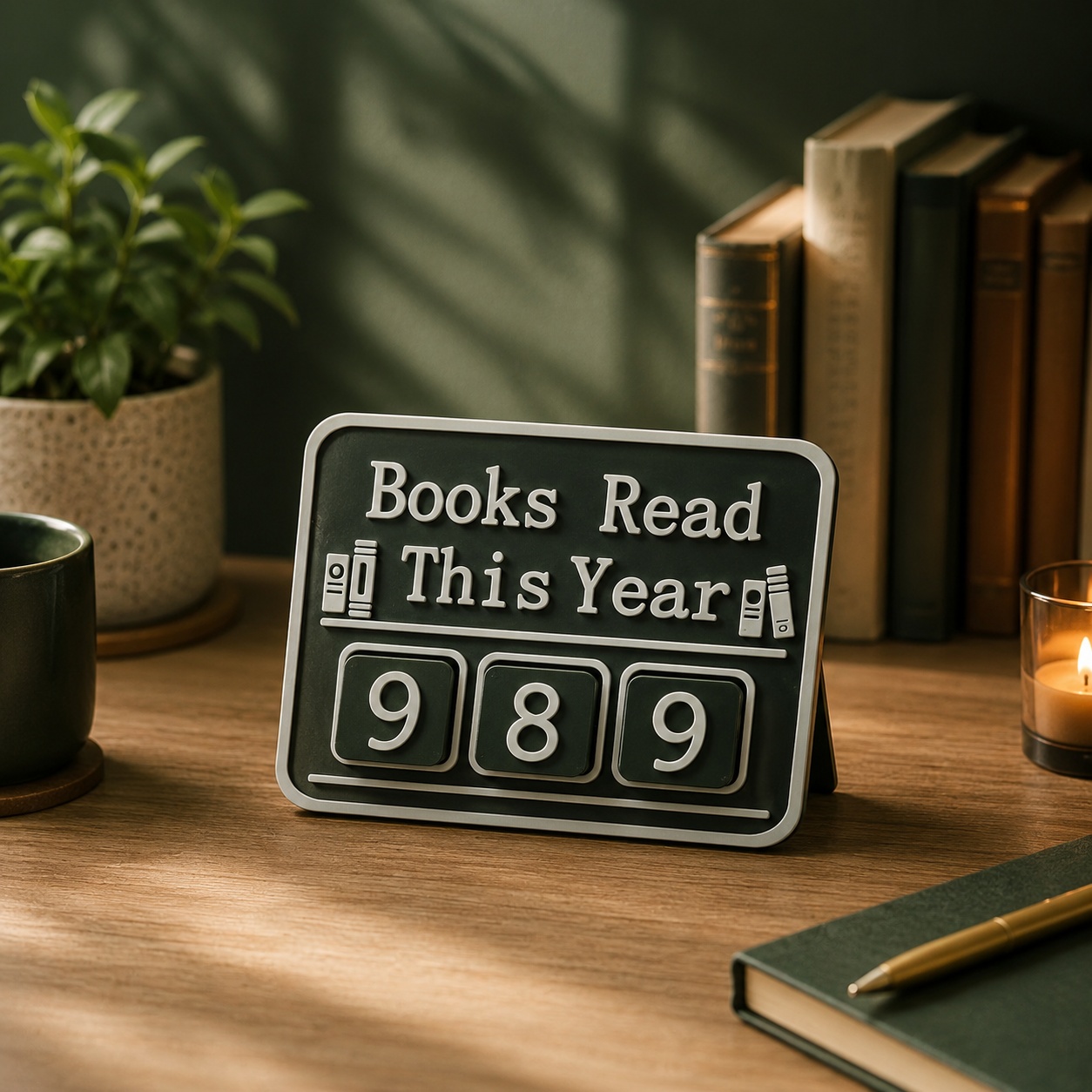 Трекер прочитаних книг “Books Read This Year” decorative counter