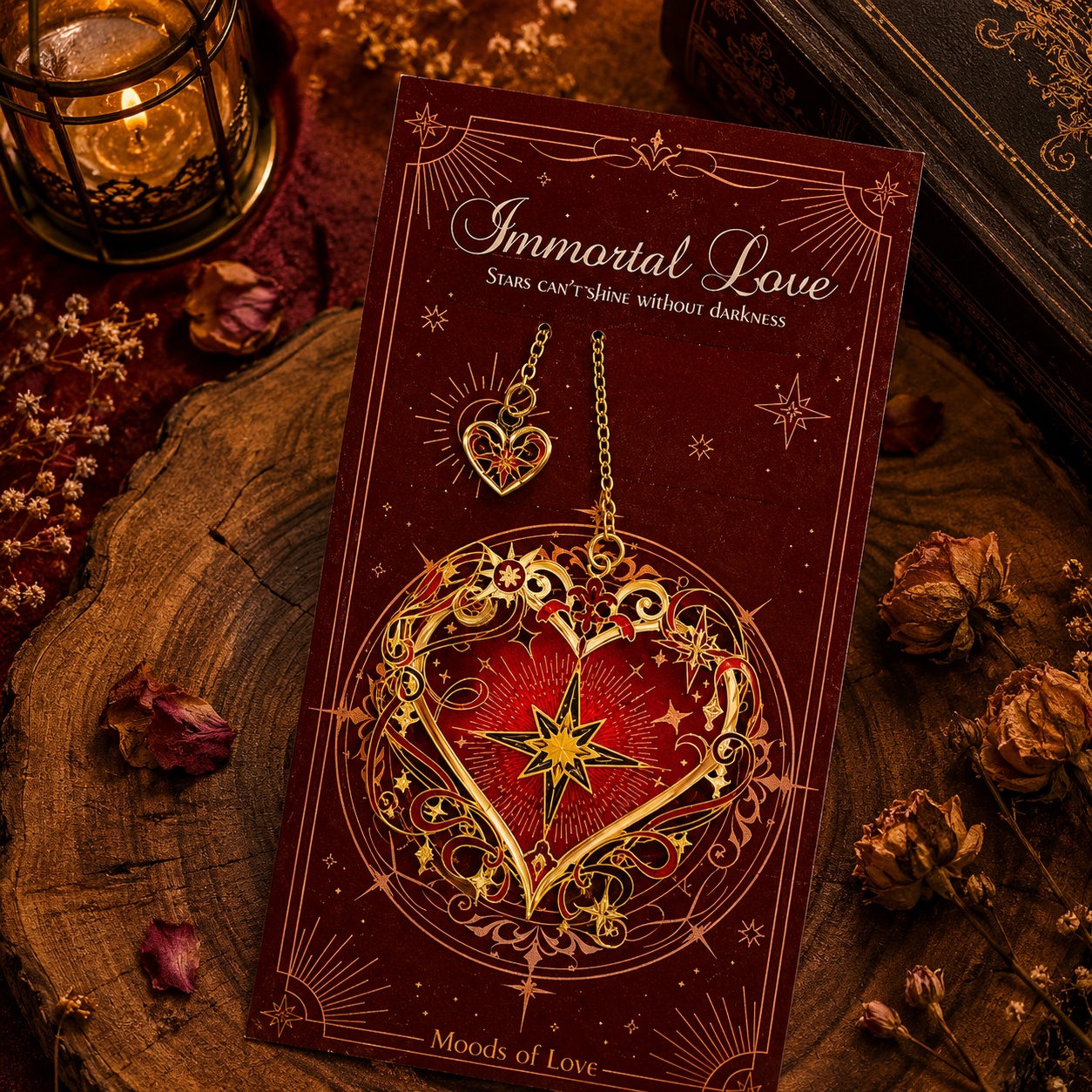 Металева закладка «Mystic Hearts» Безсмертне кохання