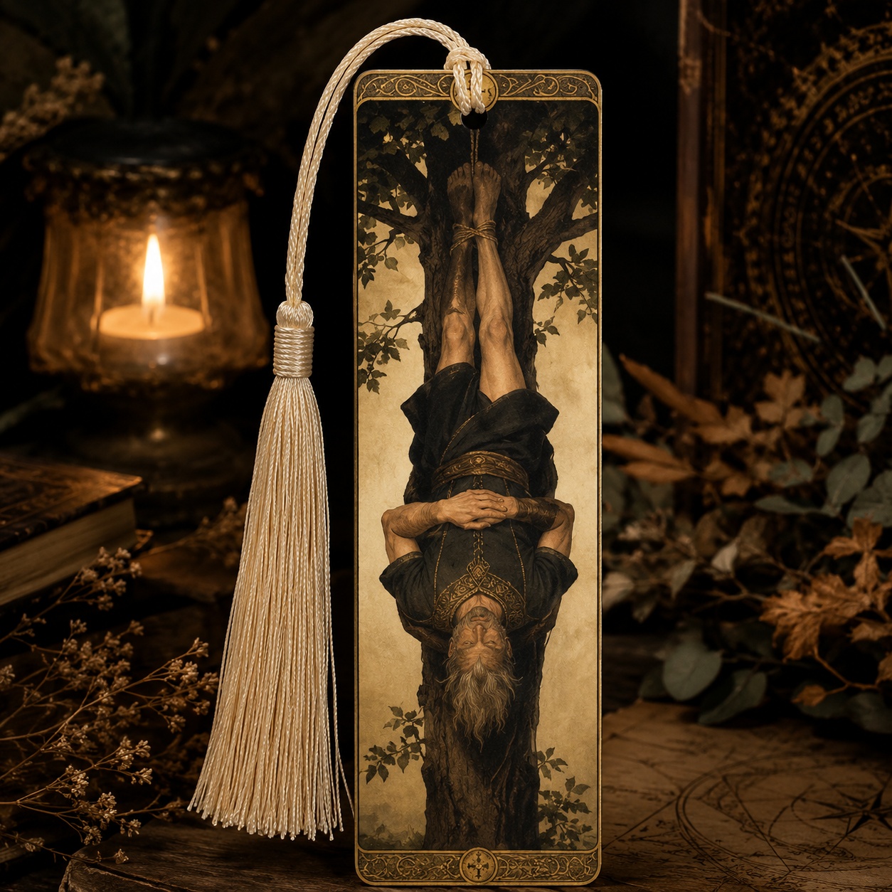 Fantasy dark aesthetic закладка для книг із пензликом