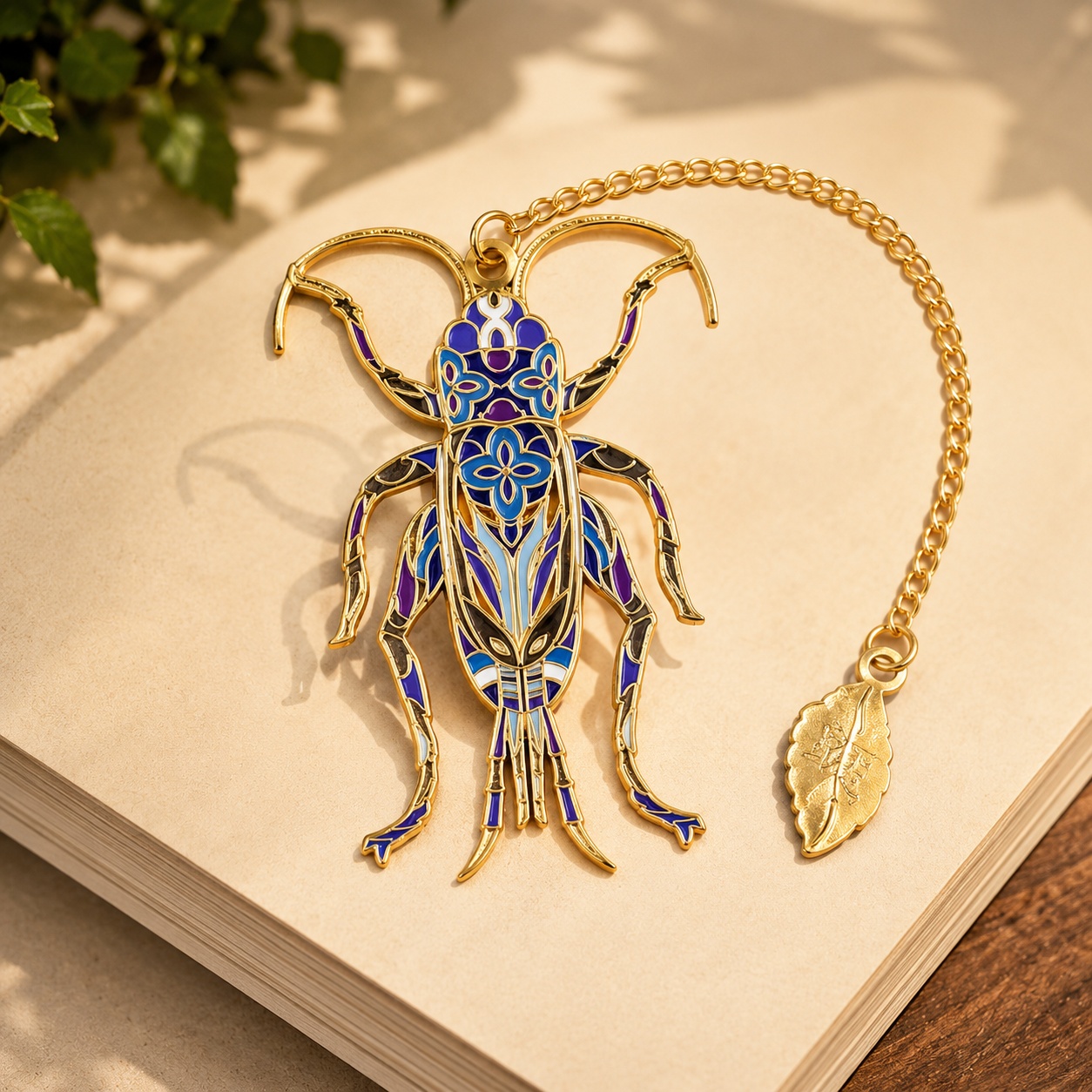Вінтажна металева закладка “Комаха” enamel bookmark для книг