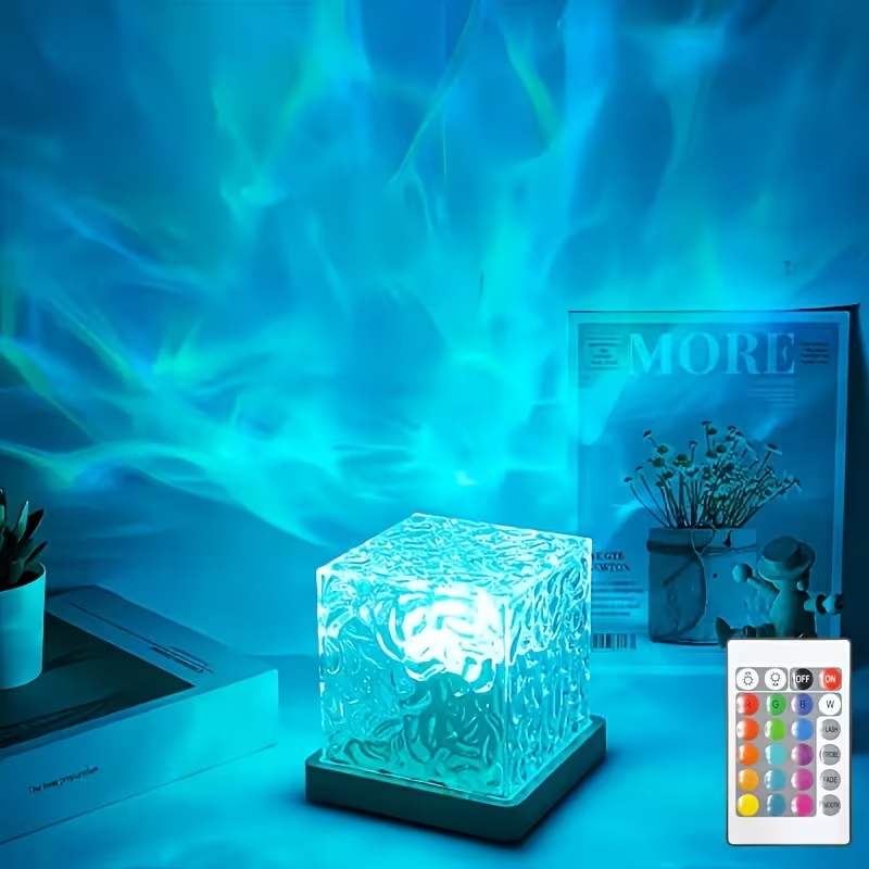 Настільний RGB-світильник “Aurora Cube” з водяним ефектом