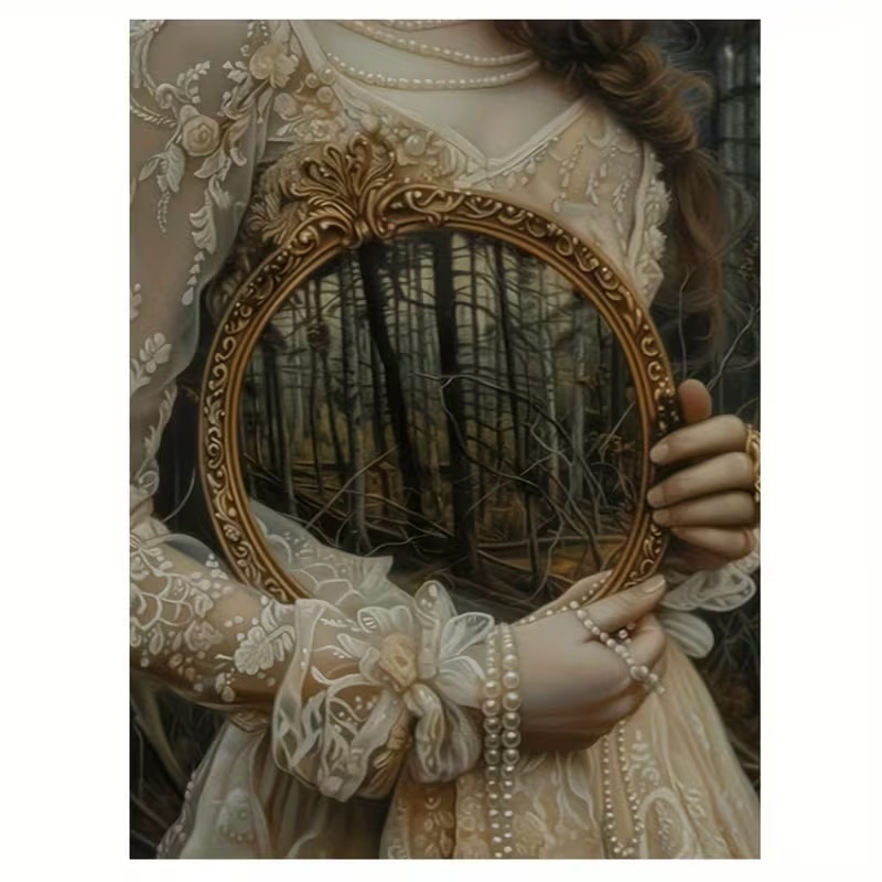 Постер “Dark Forest Mirror” gothic aesthetic canvas