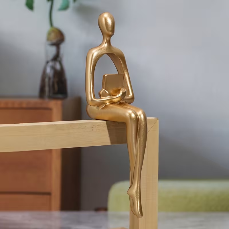 Скандинавська статуетка “Golden Reader” decorative figurine