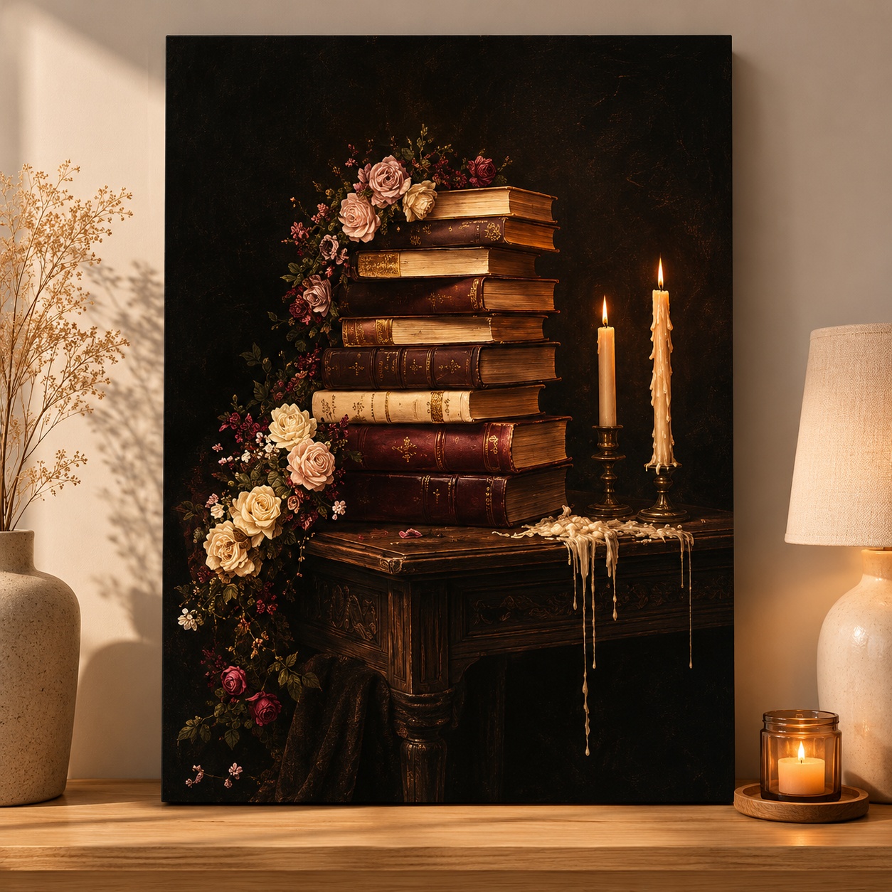 Постер “Books & Candles” 30 × 40 см