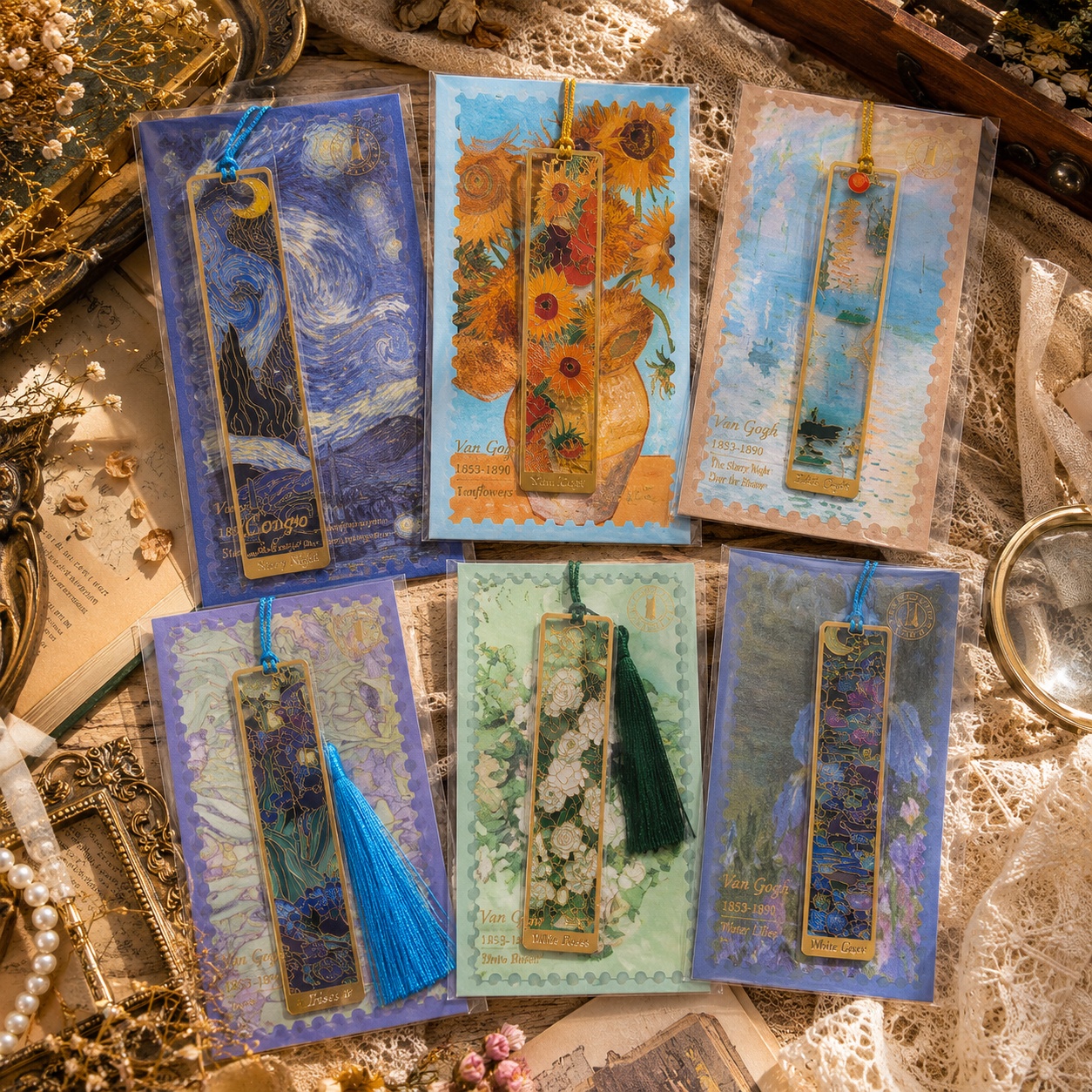Металева закладка для книги «Van Gogh Collection» з китицею