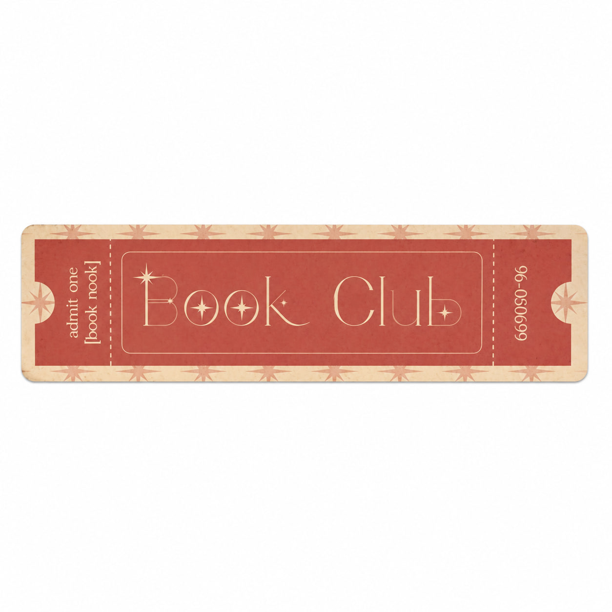 Звичайна закладка білетикv - "BOOK CLUB 3"