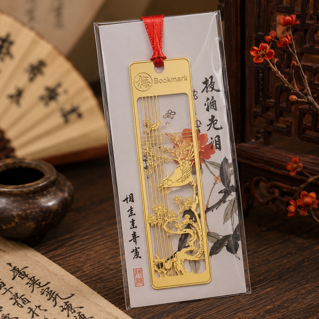 Металева закладка для книги «Chinese Elegance» у східному стилі
