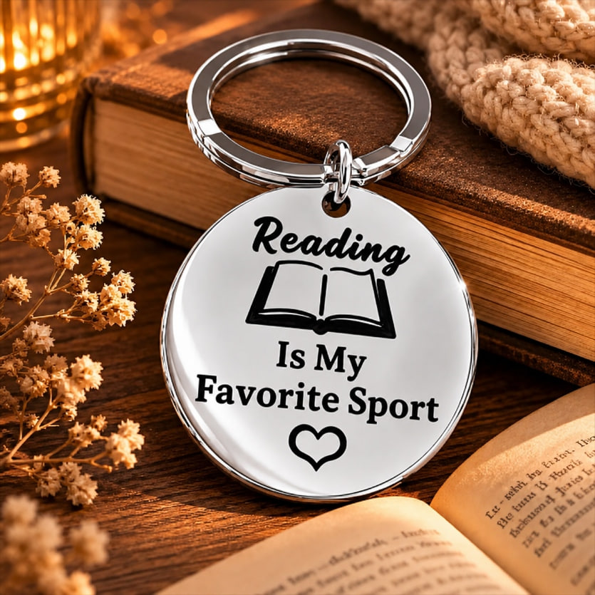 Брелок "Reading Is My Favourite Sport"