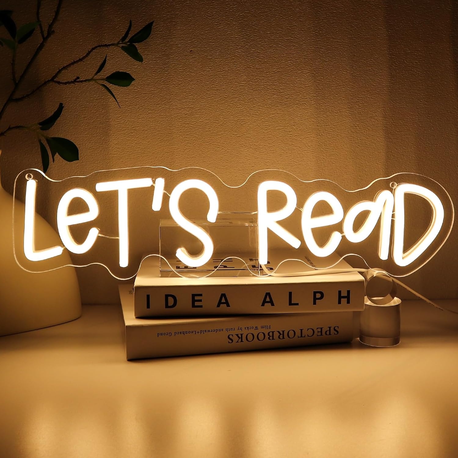Світлодіодний неоновий знак - "LET'S READ"