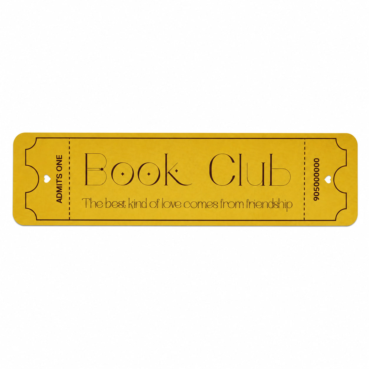 Звичайна закладка білетик - "Book Club"