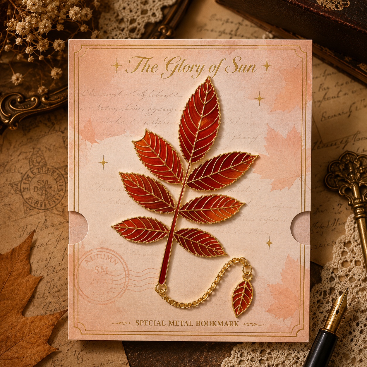 Металева закладка «Autumn Leaves» лист горобини