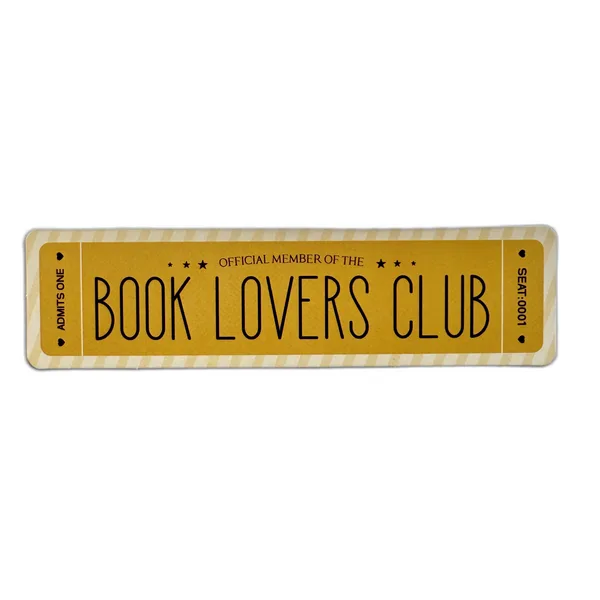 Звичайна закладка білетик - "Book Lovers Club 5"