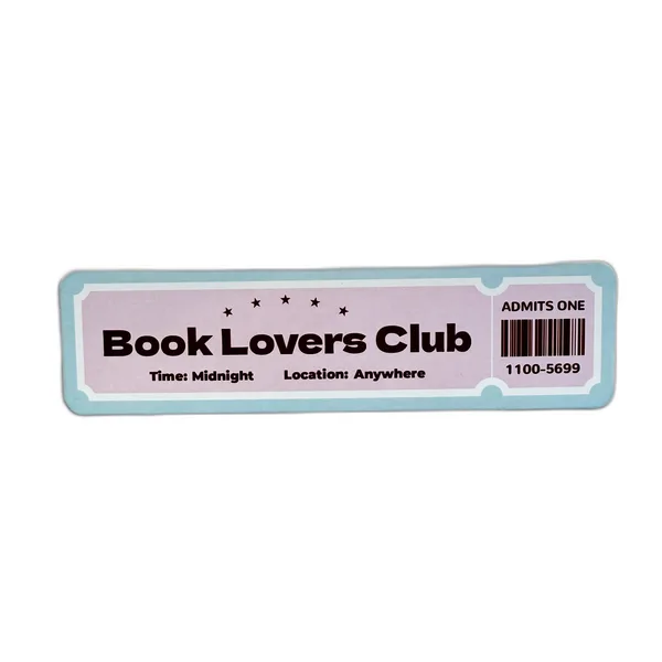 Звичайна закладка білетик - "Book Lovers Club"