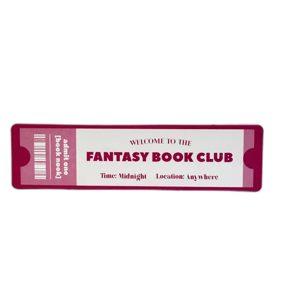 Звичайна закладка білетик - "FANTASY BOOK CLUB"
