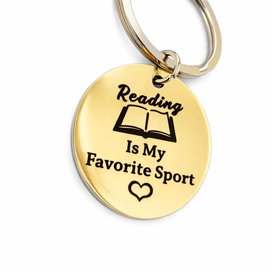 Брелок "Reading Is My Favourite Sport"