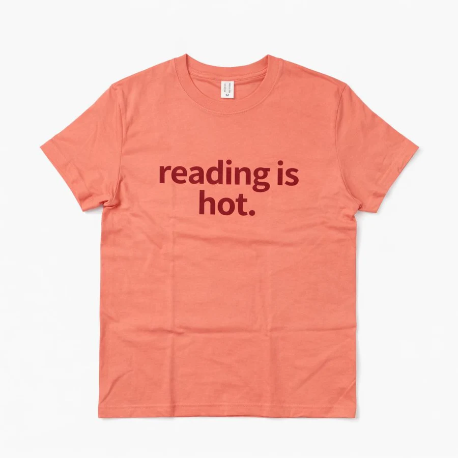 Футболка Reading is Hot - Кораловий / S-M