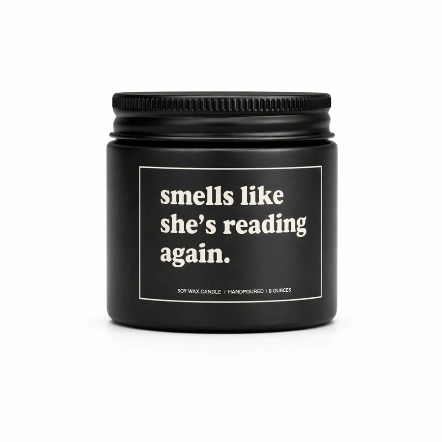 Ароматична свічка «Smells like she's reading again»
